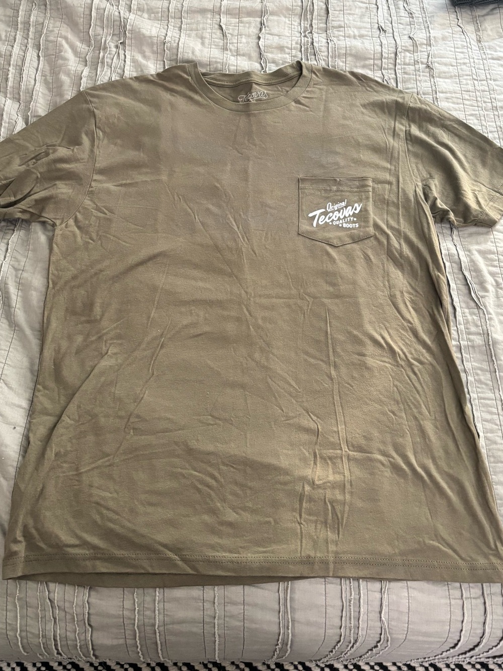 Tecovas Olive Short Sleeve Pocket Tee with Logo